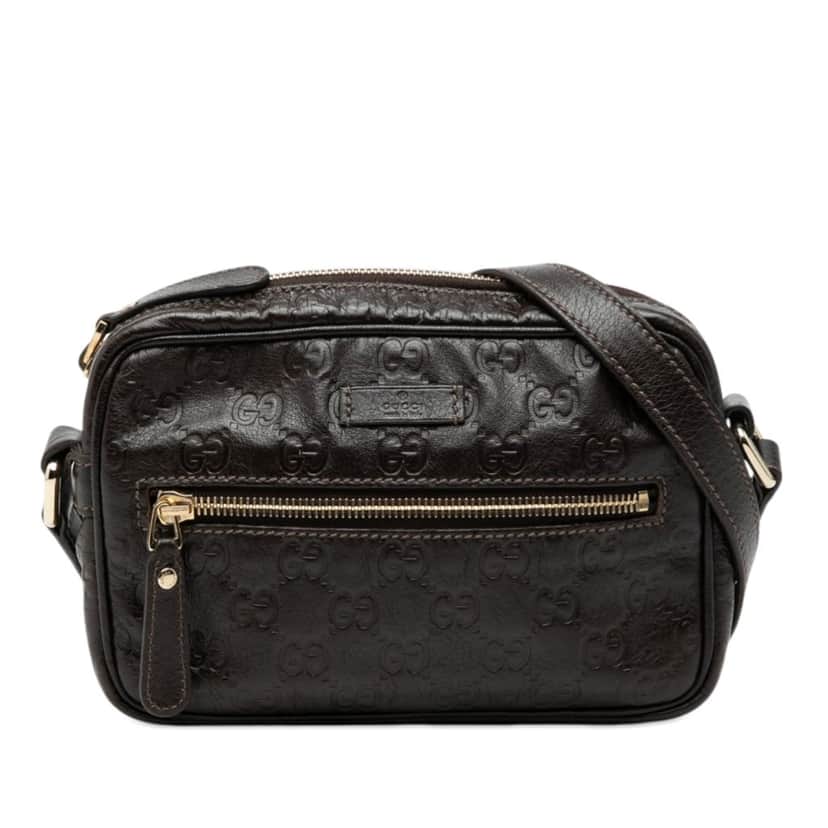 Gucci Guccissima Crossbody Brown Leather Very good condition - Front View