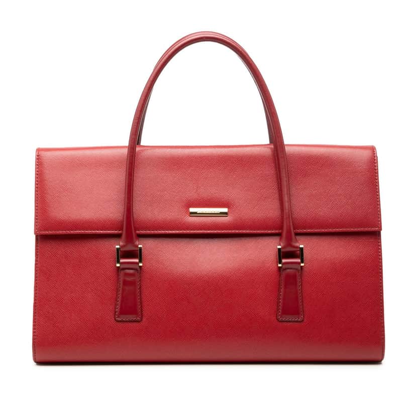 Burberry Leather Handbag Red Leather Very good condition - Front View
