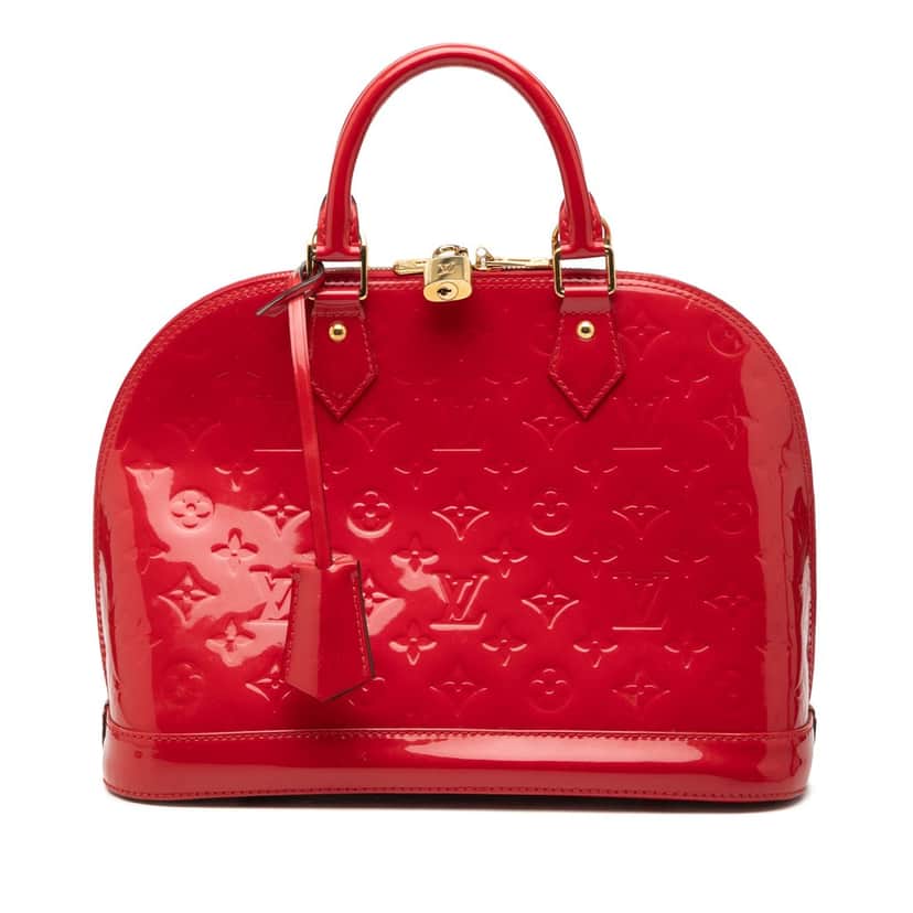 Louis Vuitton Monogram Vernis Alma PM Red Leather Very good condition - Front View