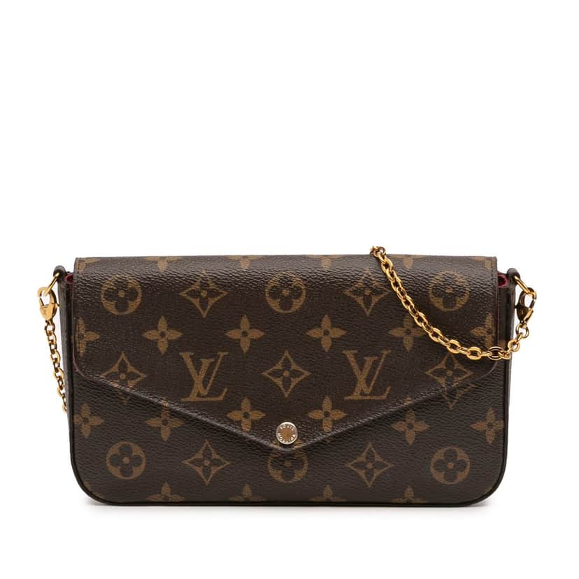 Louis Vuitton Monogram Pochette Felicie Brown Very good condition - Front View