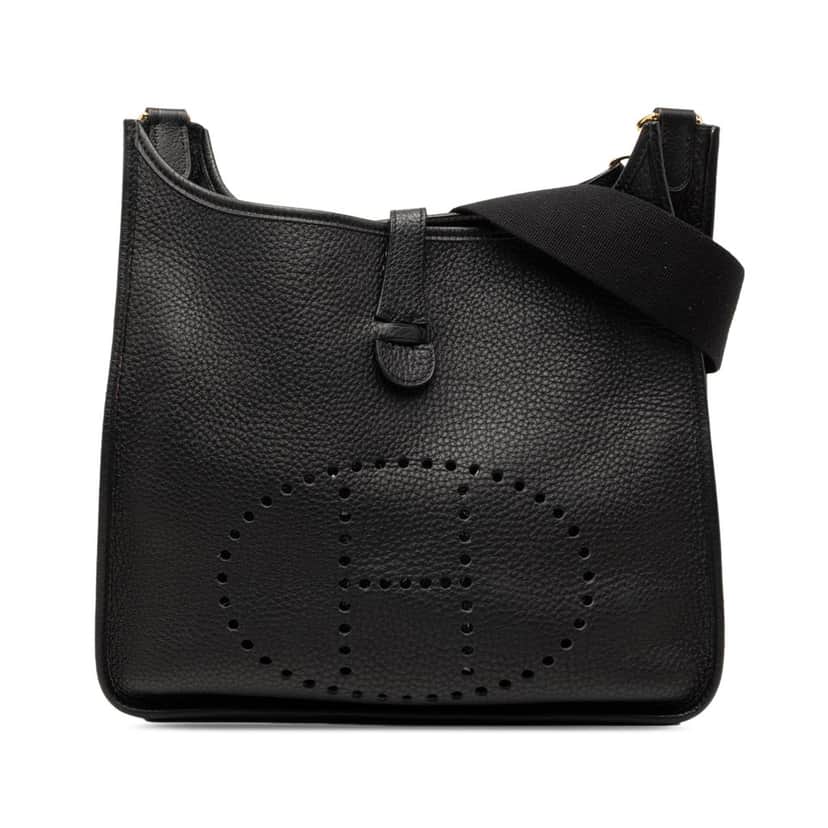 Hermès Clemence Evelyne 33 Black Leather Very good condition - Front View