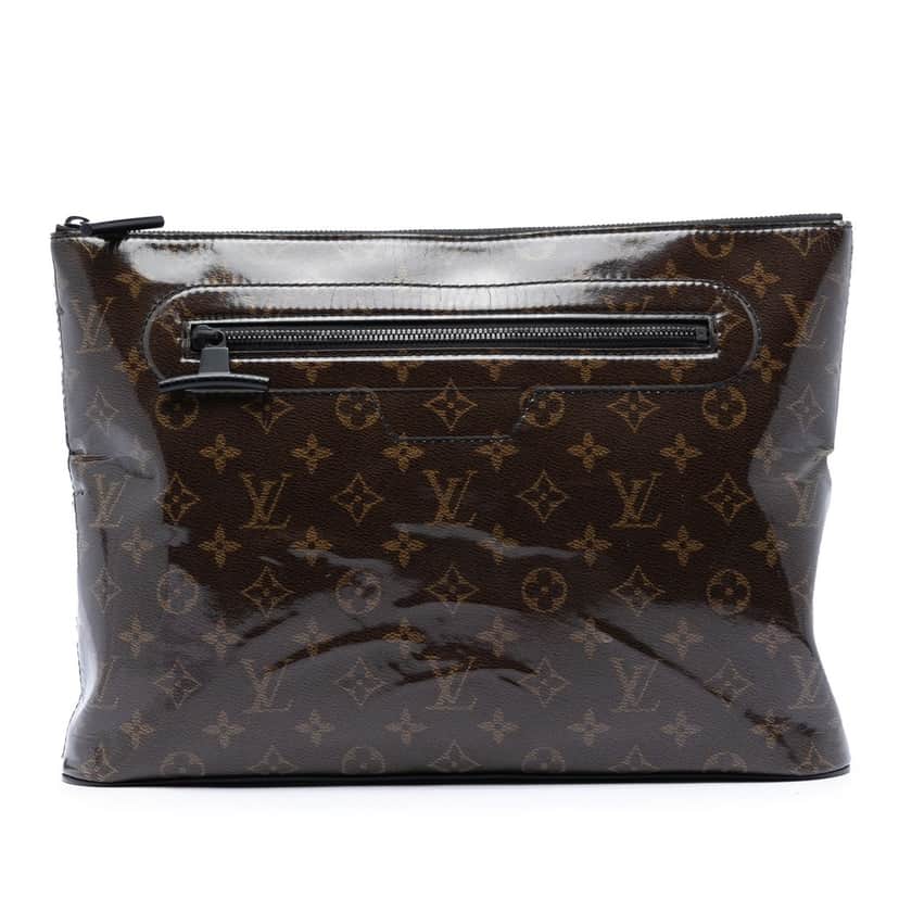 Louis Vuitton Monogram Glaze Pochette Cosmos Brown Very good condition - Front View