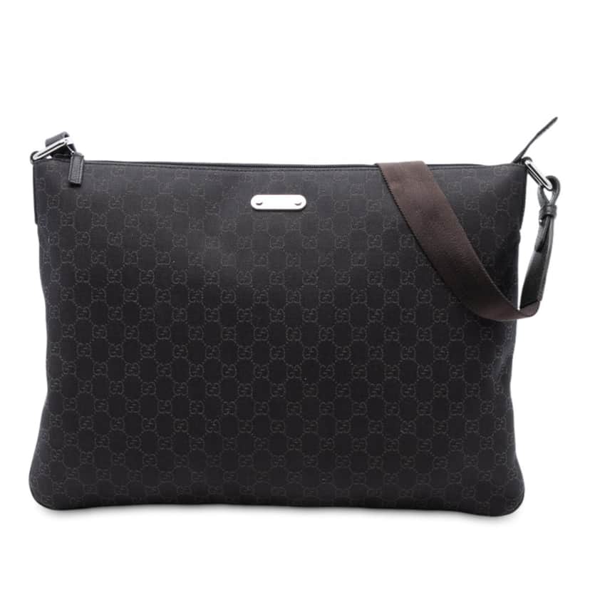 Gucci GG Denim Crossbody Brown Very good condition - Front View