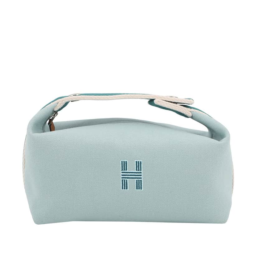 Hermès Small Toile Bride A Brac Case Blue Very good condition - Front View
