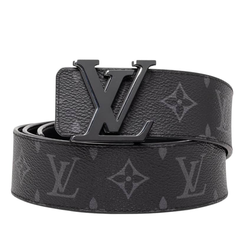 Louis Vuitton Monogram Eclipse LV Initiales Reversible Belt Black Very good condition - Front View