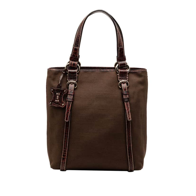 Celine Canvas Tote Brown Never worn, with tag - Front View