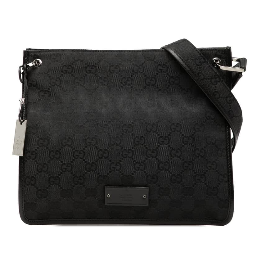 Gucci GG Canvas Crossbody Black Very good condition - Front View