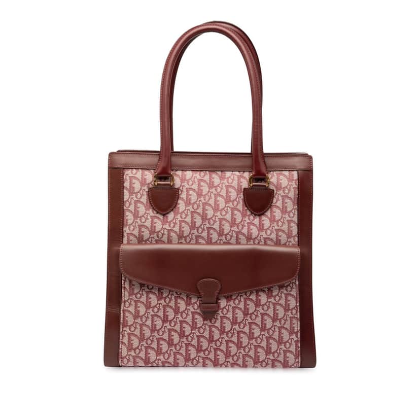 Dior Diorissimo Trotter Canvas Tote Red Very good condition - Front View