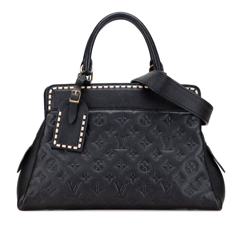 Louis Vuitton Monogram Empreinte Vosges MM Black Leather Very good condition - Front View
