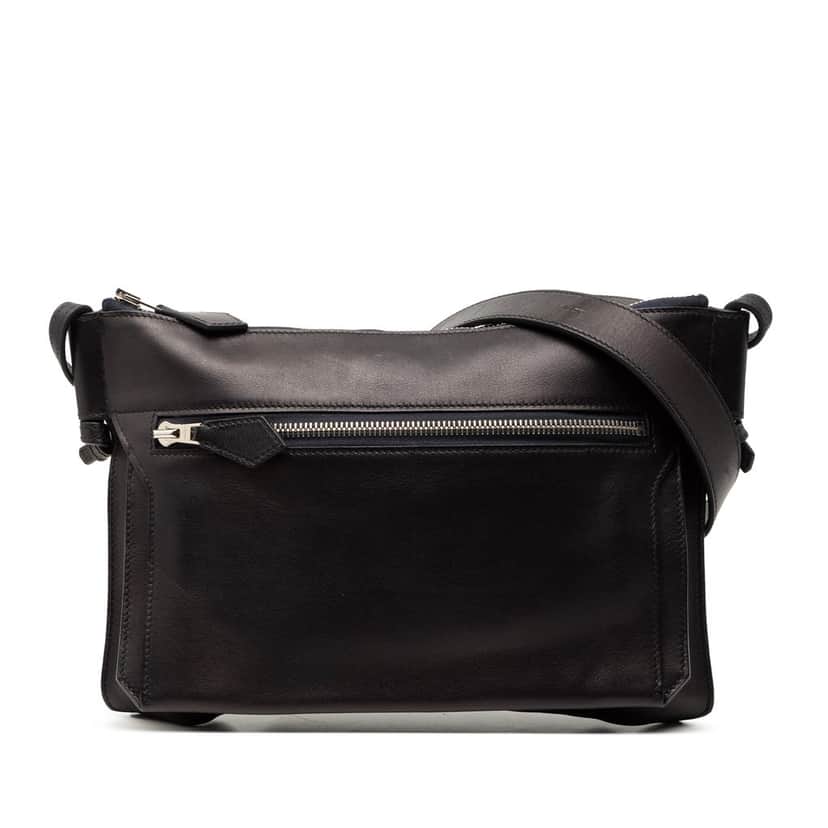 Hermès Evercolor Ultrapla GM Black Leather Very good condition - Front View