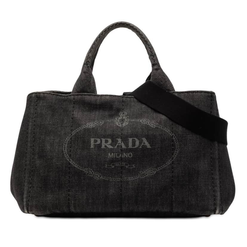 Prada Small Denim Canapa Logo Satchel Other Very good condition - Front View