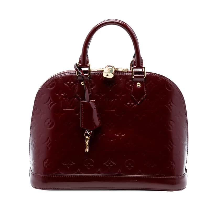 Louis Vuitton Monogram Vernis Alma PM Red Leather Very good condition - Front View