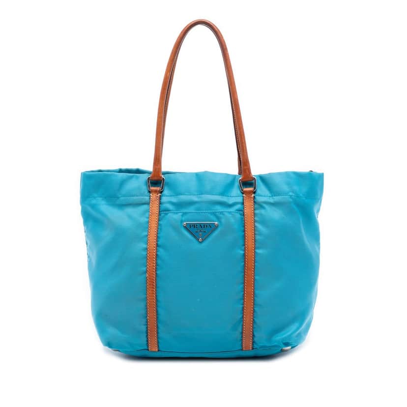 Prada Tessuto Tote Blue Very good condition - Front View