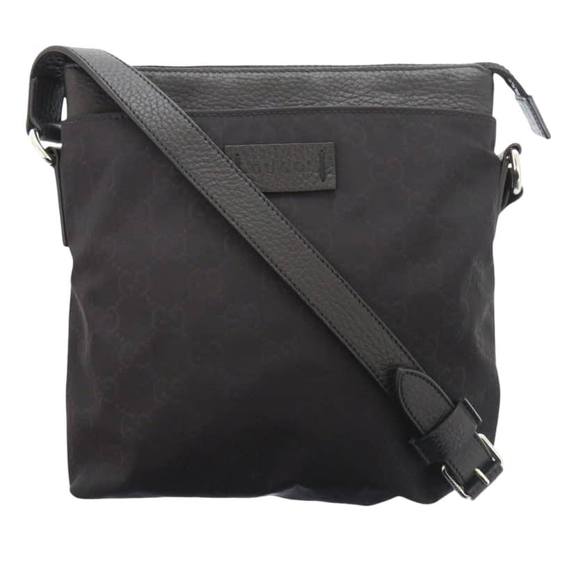Gucci GG Nylon Crossbody Black Very good condition - Front View