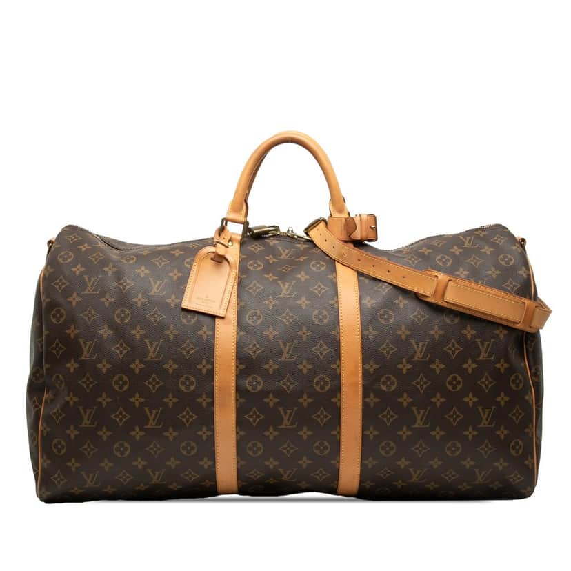 Louis Vuitton Monogram Keepall Bandouliere 60 Brown Good condition - Front View