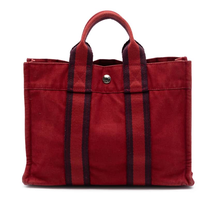 Hermès Canvas Fourre Tout PM Red Very good condition - Front View