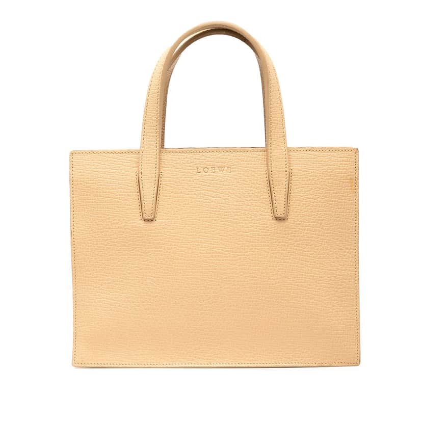 LOEWE Leather Tote Beige Leather Very good condition - Front View