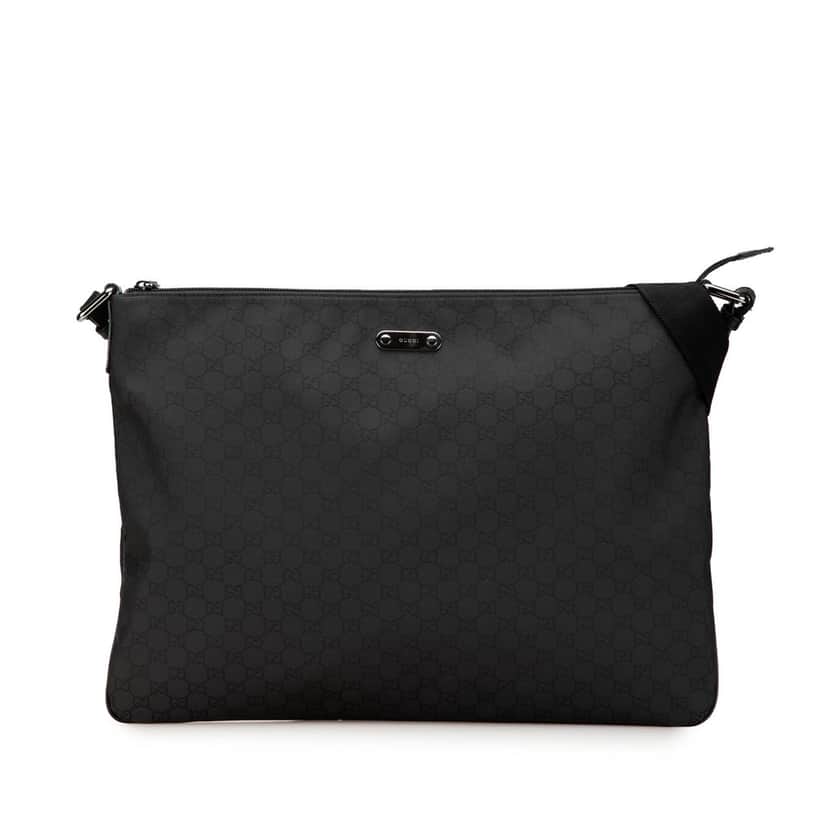 Gucci GG Nylon Crossbody Black Very good condition - Front View