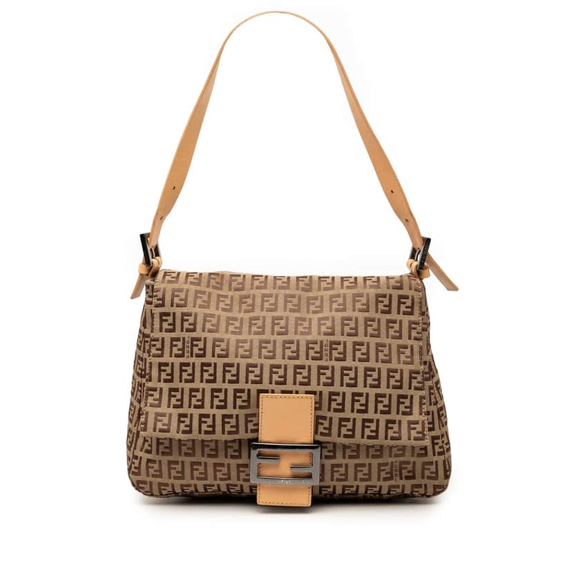 Fendi Zucchino Canvas Mamma Forever Brown Very good condition - Front View