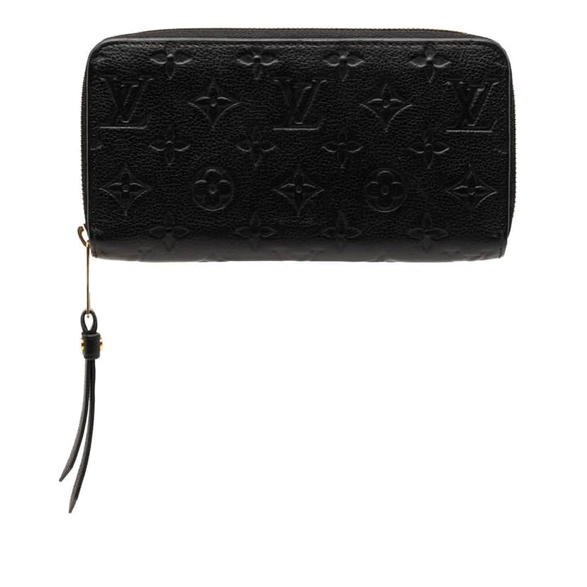 Louis Vuitton Monogram Empreinte Zippy Long Wallet Black Leather Very good condition - Front View