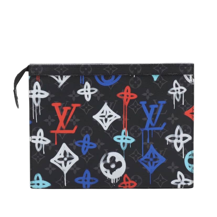 Louis Vuitton Monogram Eclipse Graffiti Pochette Voyage MM Black Very good condition - Front View