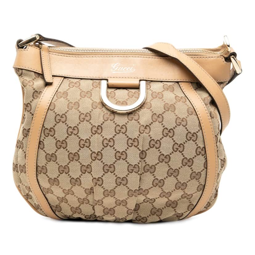 Gucci GG Canvas Abbey D Ring Crossbody Beige Very good condition - Front View