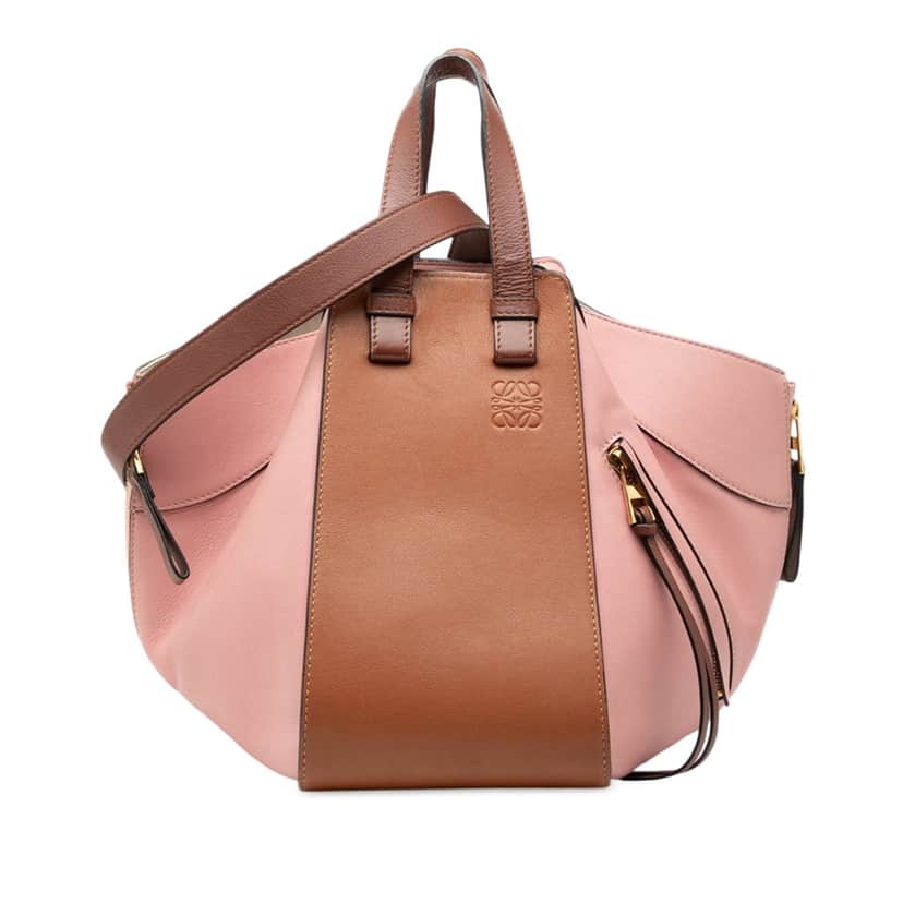 Loewe Small Tricolor Leather Hammock Satchel Brown Leather Very good condition - Front View