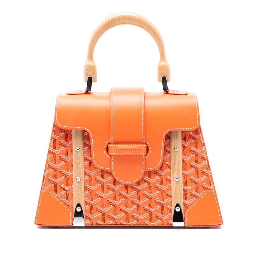 Goyard Goyardine Saigon Structured PM Orange Very good condition - Front View