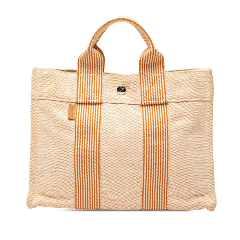 Hermès Canvas Fourre Tout PM Brown Very good condition - Front View
