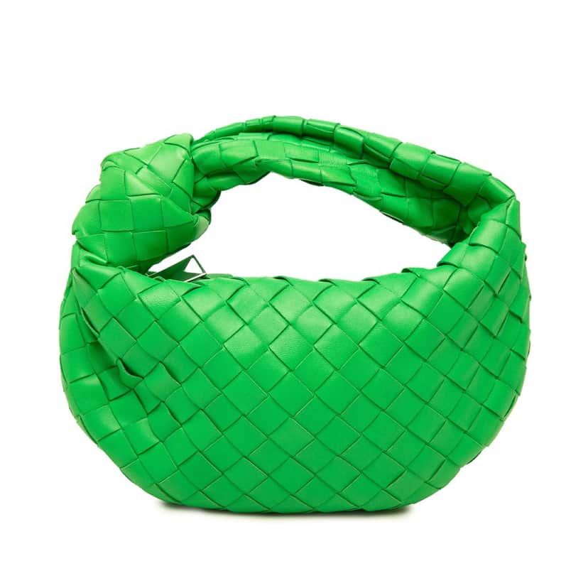 Bottega Veneta Mini Nappa Intrecciato Jodie Green Leather Very good condition - Front View