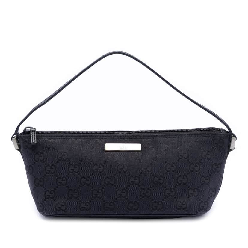 Gucci GG Canvas Boat Black Very good condition - Front View