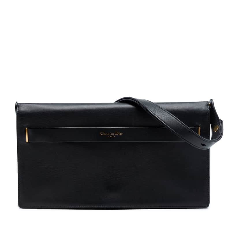 Dior Smooth Calfskin Handbag Black Leather Very good condition - Front View