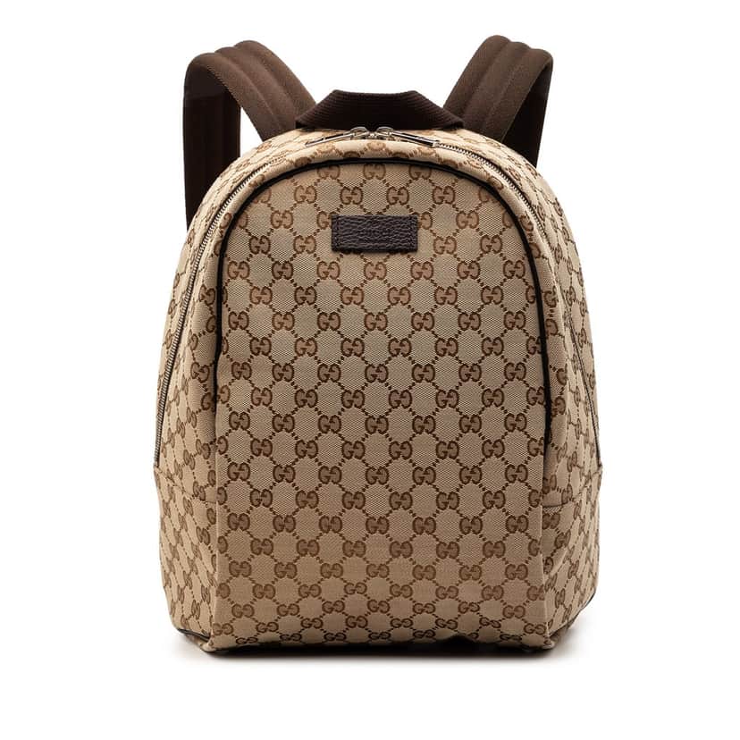 Gucci GG Canvas Backpack Beige Very good condition - Front View