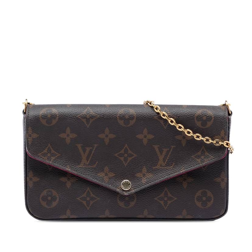 Louis Vuitton Monogram Pochette Felicie Brown Very good condition - Front View