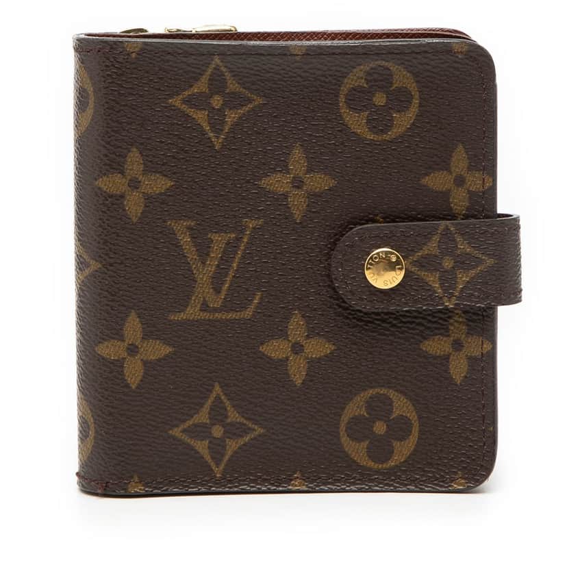 Louis Vuitton Monogram Bifold Compact Wallet Brown Very good condition - Front View