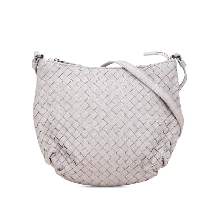 Bottega Veneta Cervo Intrecciato Crossbody Purple Leather Very good condition - Front View
