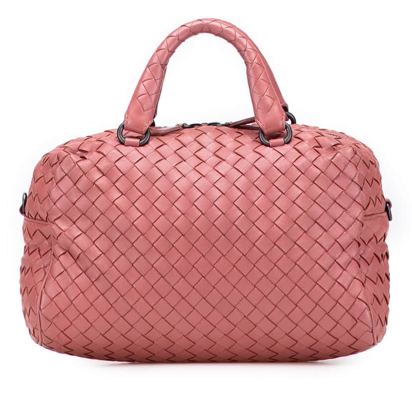 Bottega Veneta Nappa Intrecciato Bosto Pink Leather Very good condition - Front View