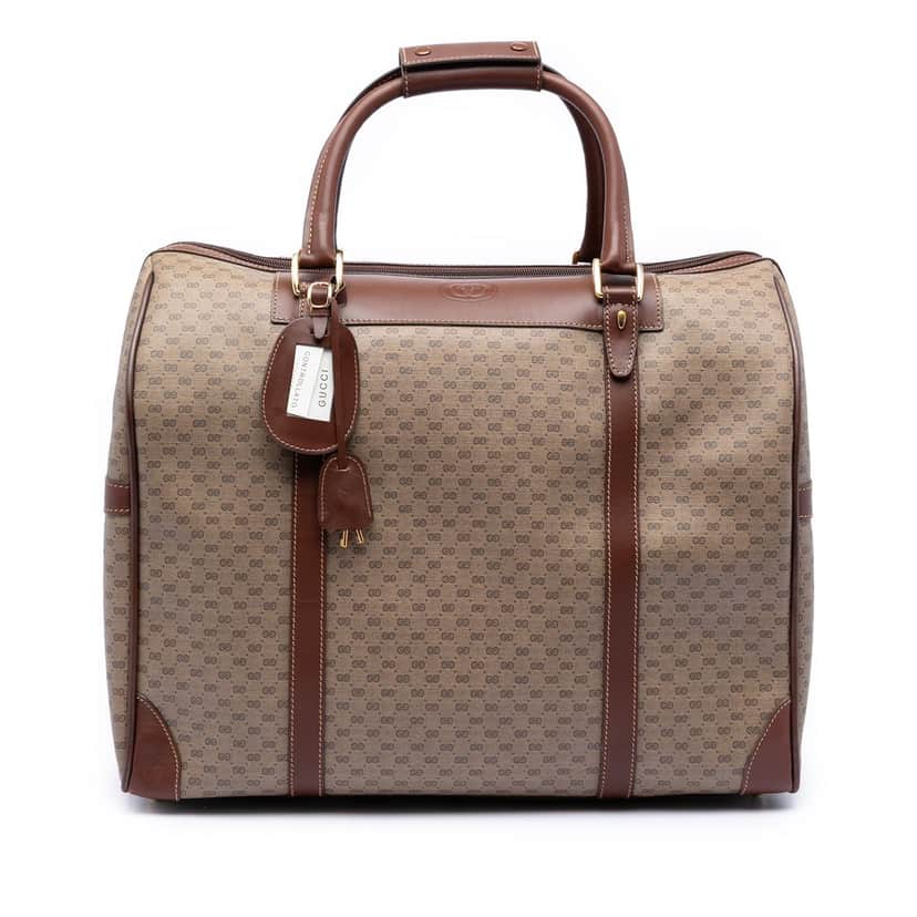 Gucci Micro GG Supreme Travel Bag Beige Very good condition - Front View