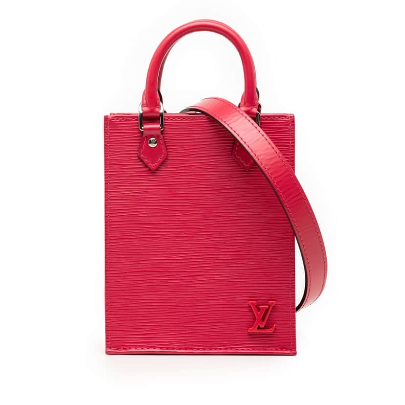 Louis Vuitton Epi Petit Sac Plat Pink Leather Very good condition - Front View