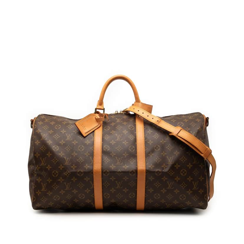 Louis Vuitton Monogram Keepall Bandouliere 55 Brown Good condition - Front View