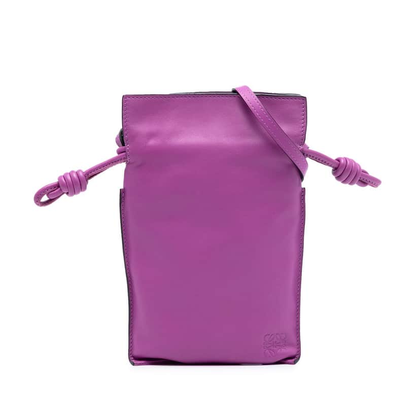 Loewe Nappa Flamenco Pocket Crossbody Purple Leather Very good condition - Front View