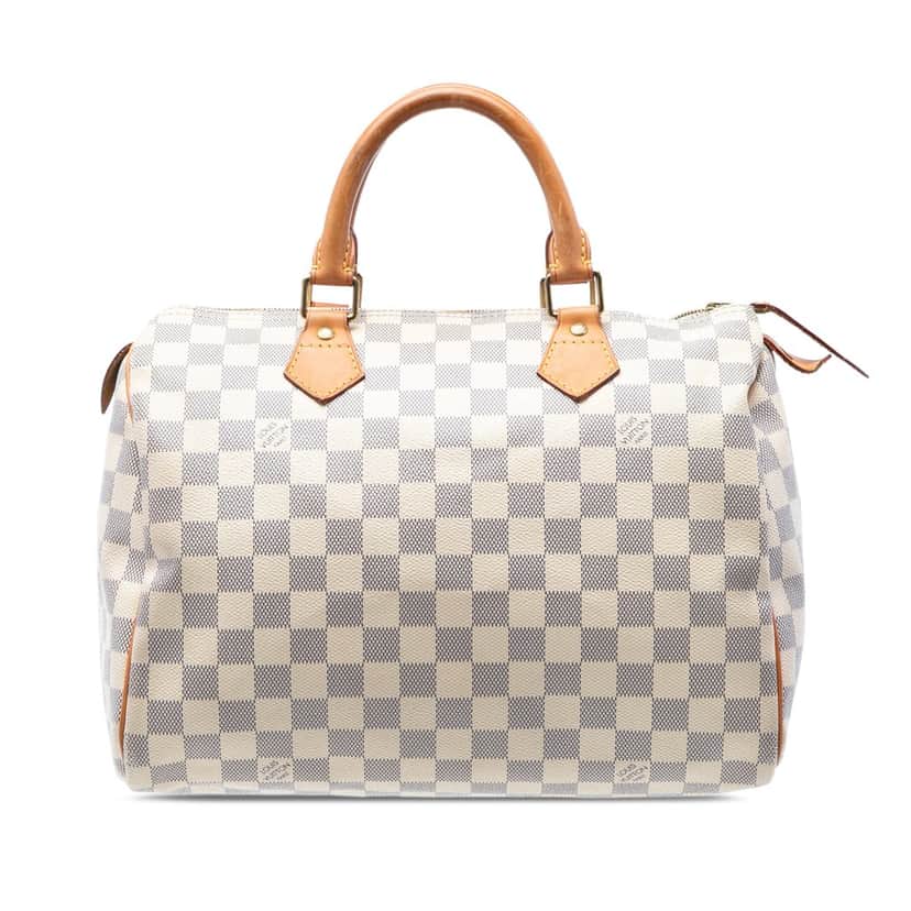 Louis Vuitton Damier Azur Speedy 30 White Very good condition - Front View