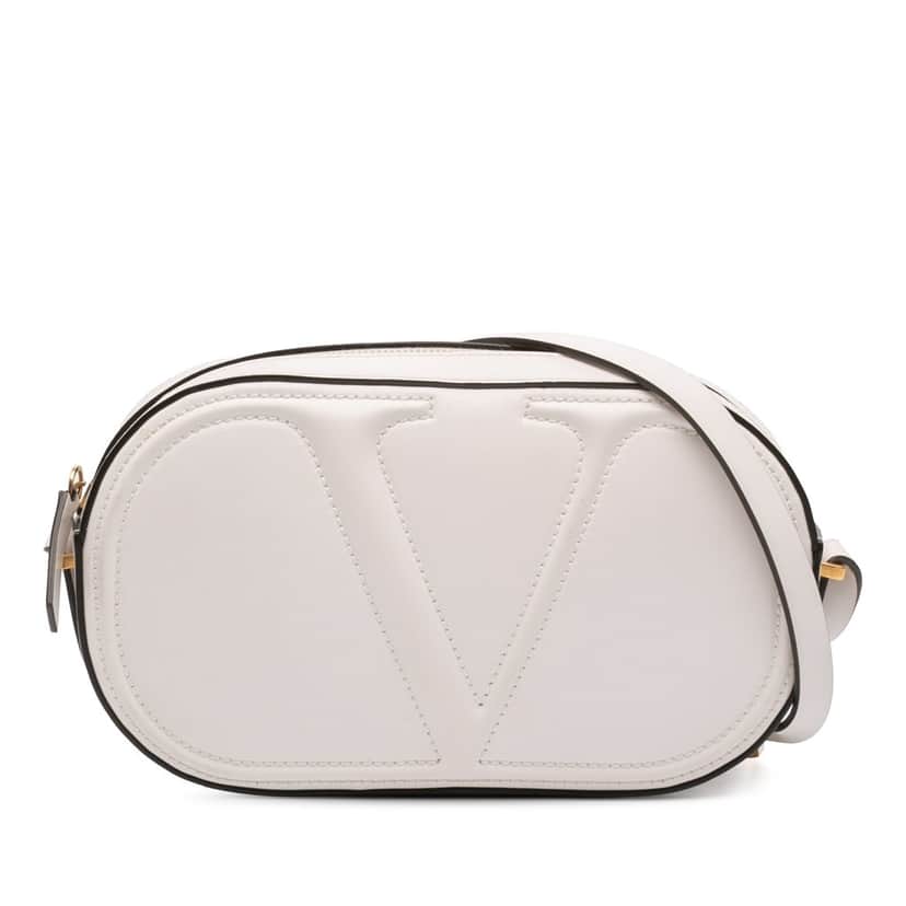 Valentino Leather VLogo Walk Crossbody White Leather Very good condition - Front View