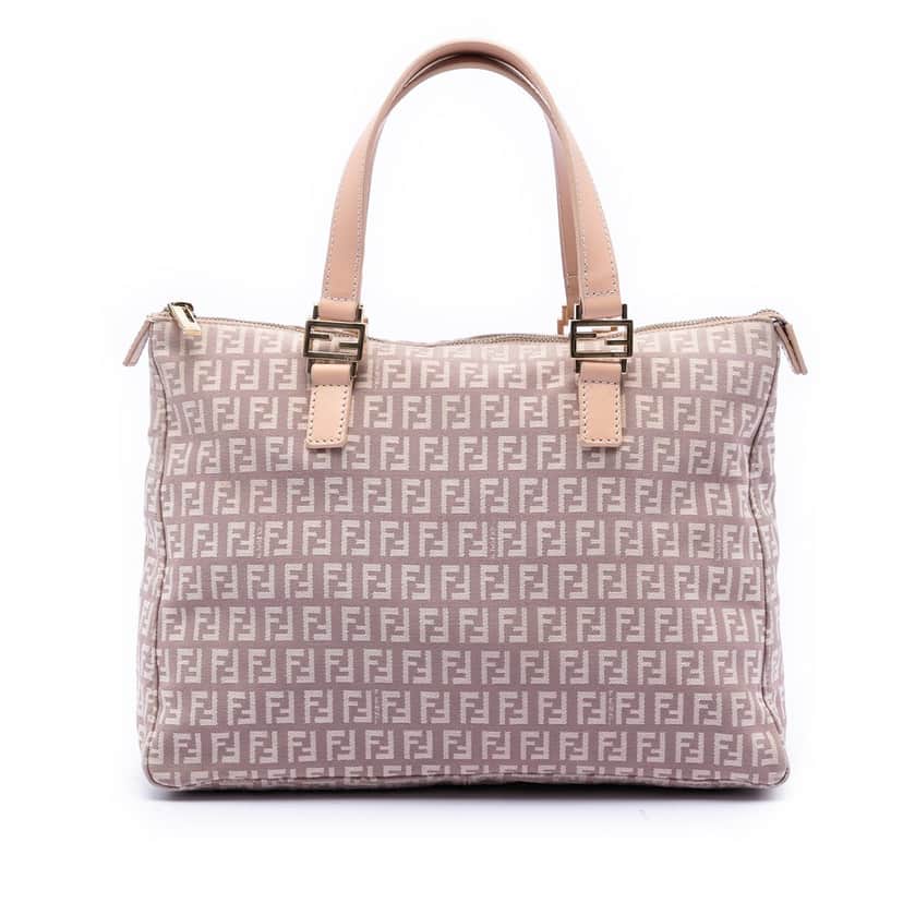 Fendi Zucchino Canvas Tote Purple Very good condition - Front View