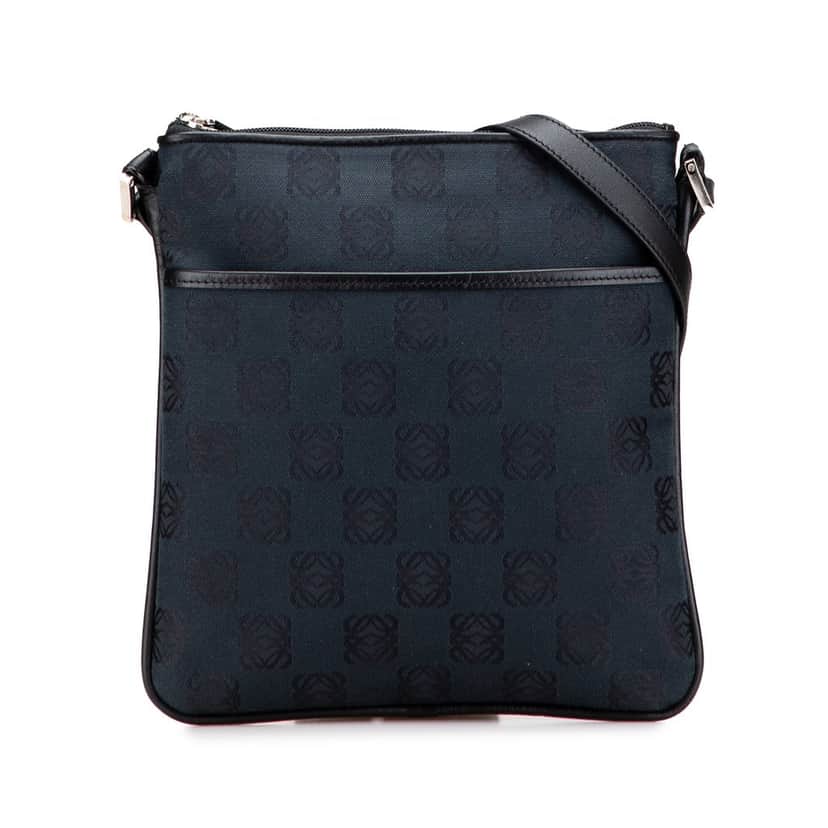 Loewe Anagram Canvas Crossbody Blue Very good condition - Front View