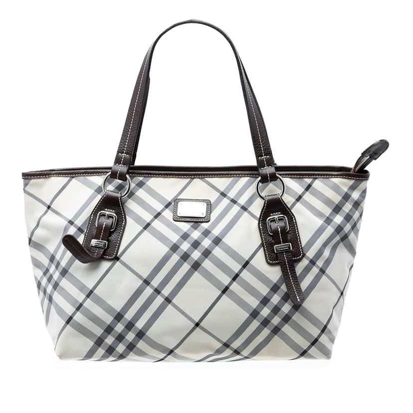 Burberry Nova Check Canvas Tote Brown Very good condition - Front View