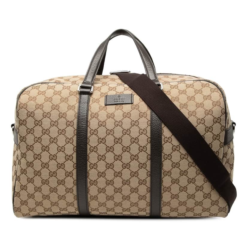 Gucci GG Canvas Travel Bag Beige Very good condition - Front View