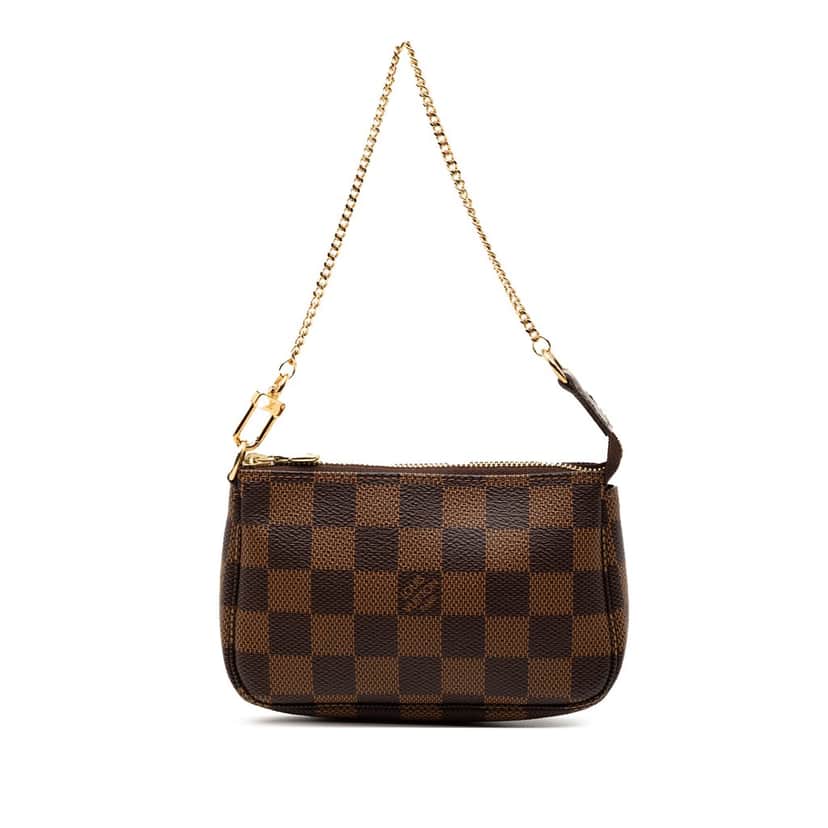 Louis Vuitton Damier Ebene Mini Pochette Accessoires Brown Very good condition - Front View