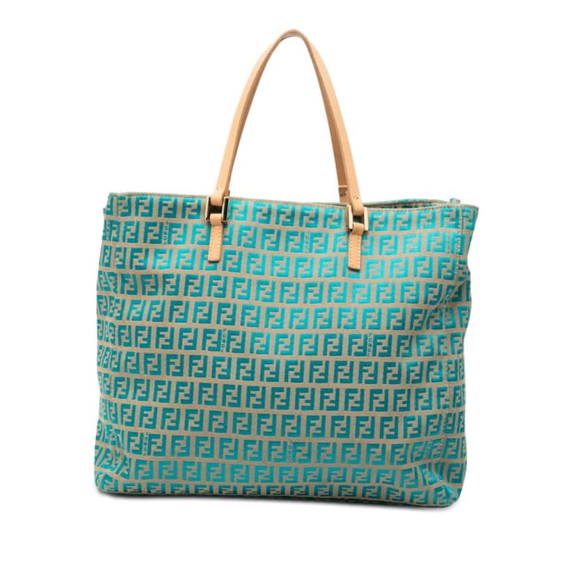 Fendi Zucchino Canvas Tote Beige Very good condition - Front View