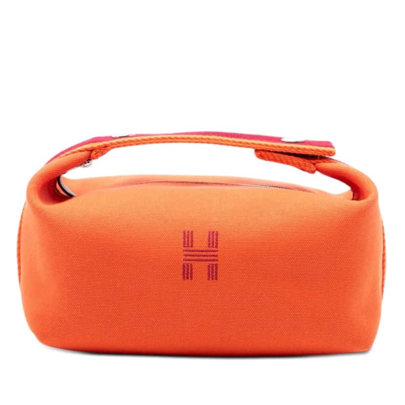 Hermès Small Toile Bride A Brac Case Orange Very good condition - Front View
